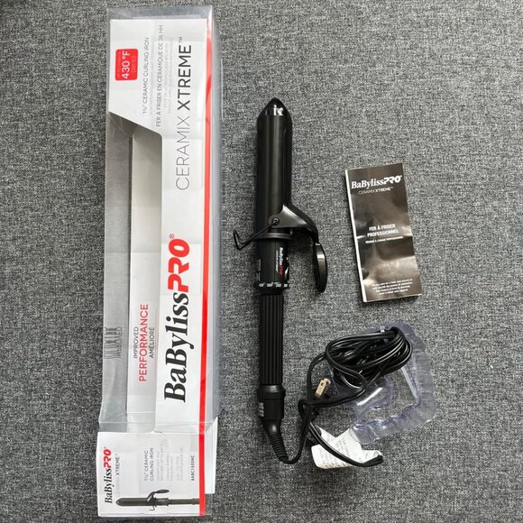 BaBylissPRO 1 1/2” Ceramix Xtreme Dual Voltage Ceramic Curling Iron NEW - Picture 6 of 8